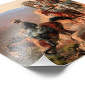 Frederick Remington "With the 10 th Cavalry" Fotodruck (Ecke)