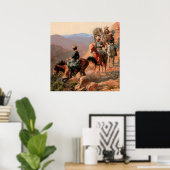 Frederick Remington "With the 10 th Cavalry" Poster (Heimbüro)