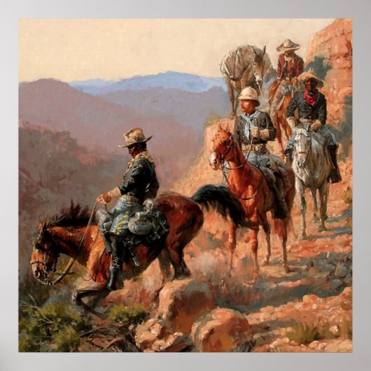 Frederick Remington "With the 10 th Cavalry" Poster (Vorne)