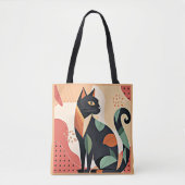 Frederick the Cat, boho chic bunt Kunstwerk, Tasche (Vorderseite)