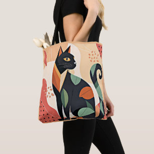 Frederick the Cat, boho chic bunt Kunstwerk, Tasche