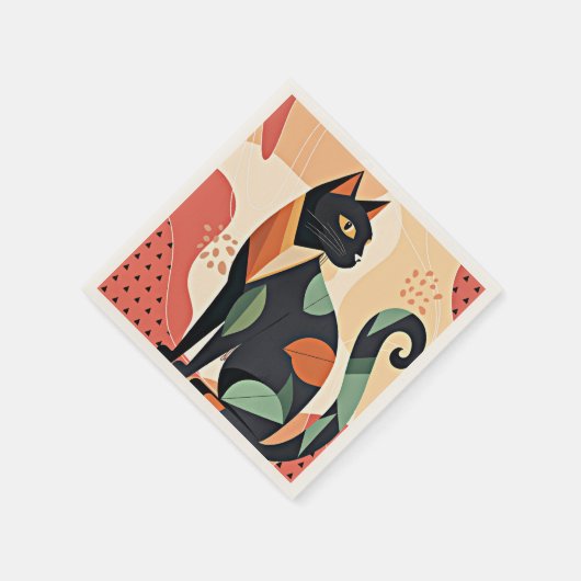 Frederick the Cat, boho chic, Serviette (Ecke)