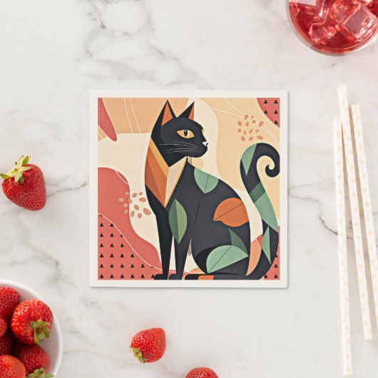 Frederick the Cat, boho chic, Serviette (Beispiel)