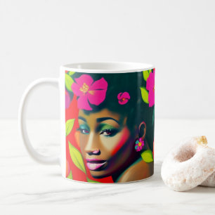 Fredericka Abstrakte Afrikanerin Kaffeetasse