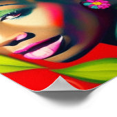 Fredericka Abstrakte Afrikanerin Poster (Ecke)