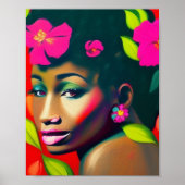 Fredericka Abstrakte Afrikanerin Poster (Vorne)