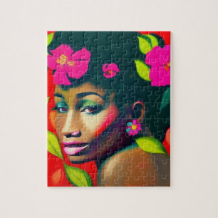Fredericka Abstrakte Afrikanerin Puzzle
