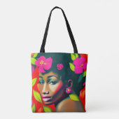 Fredericka Abstrakte Afrikanerin Tasche (Rückseite)