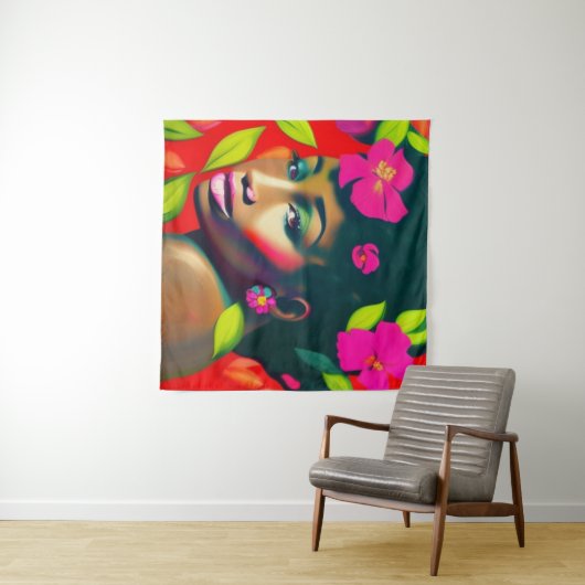 Fredericka Abstrakte Afrikanerin Wandteppich (Beispiel (Horizontal))