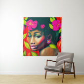 Fredericka Abstrakte Afrikanerin Wandteppich (Beispiel)