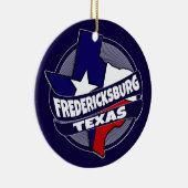 Fredericksburg Texas Fahne platzen Urlaubssornamen Keramikornament (Rechts)