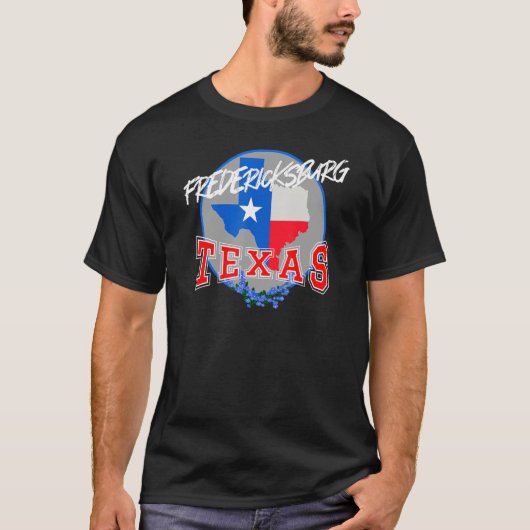 Fredericksburg Texas in Red White und Blue Bonne T-Shirt (Vorderseite)