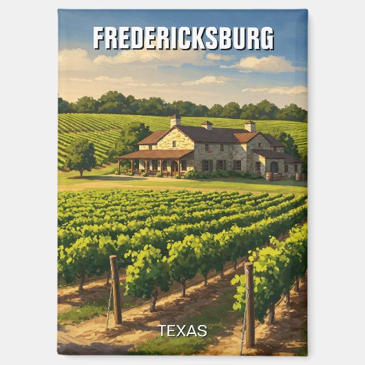 Fredericksburg Texas Travel Magnet (Vorderseite)