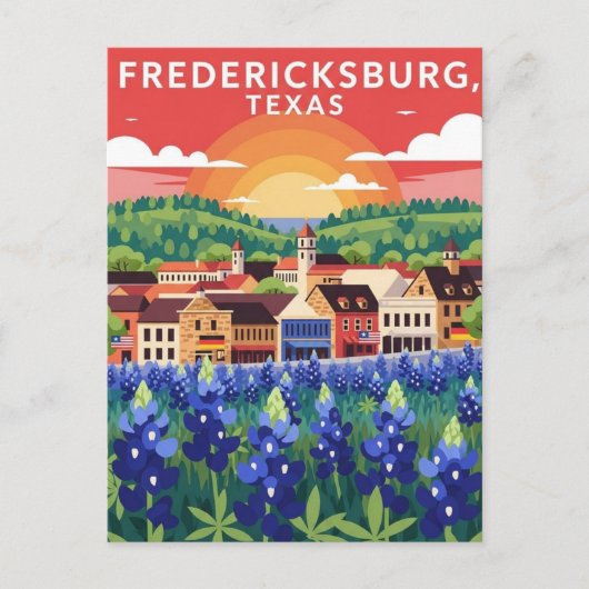 Fredericksburg Texas Travel Postkarte (Vorderseite)