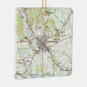 Fredericksburg TX Topo Karte Keramikornament (Rechts)