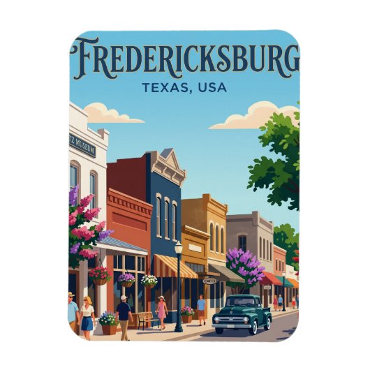 Fredericksburg USA Magnet (Vertikal)