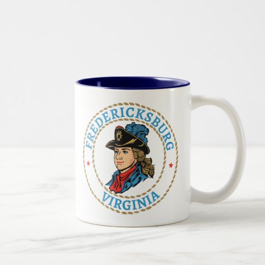 Fredericksburg Virginia Colonial Zweifarbige Tasse (Rechts)