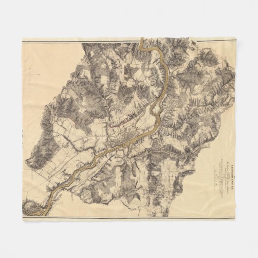 Fredericksburg, Virginia Fleecedecke (Vorderseite (Horizontal))