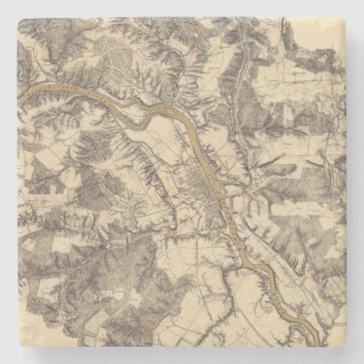 Fredericksburg, Virginia Steinuntersetzer (Vorderseite)