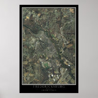 Fredericksburg Virginia von der Weltraumsatelliten