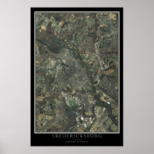 Fredericksburg Virginia von der Weltraumsatelliten Poster