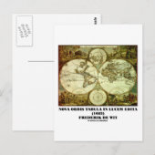 Frederik de Wit Nova Orbis Tabula Lucem Edita Postkarte (Vorne/Hinten)
