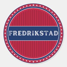 Fredrikstad City Pride Emblem – Norwegische Identi Runder Aufkleber