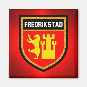 Fredrikstad Flagge Magnet
