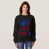 FREE AF USA Amerikanischer Flaggenstaat Patriotic Sweatshirt (Vorne ganz)