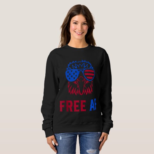 FREE AF USA Amerikanischer Flaggenstaat Patriotic Sweatshirt (Vorne ganz)