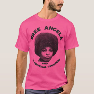 Free Angela Davis Zivil Rights Warrior Tribute T-Shirt