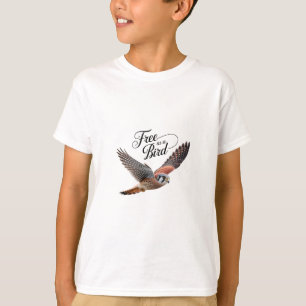 Free as a Bird - American Kestrel in Flight Inspip T-Shirt