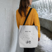 Free as a Bird Cycling Life Black and White Art Tasche