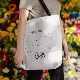 Free as a Bird Cycling Life Black and White Art Tasche