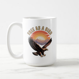 Free as a Bird T-Shirt für Männer für warmes Wette Kaffeetasse