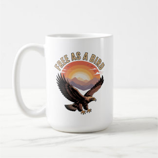 Free as a Bird T-Shirt für Männer für warmes Wette Kaffeetasse