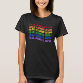 Free Auntie Hugs Gay Pride Aunt LGBTQ LGBT Rainbow T-Shirt (Vorderseite)