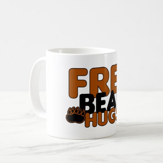 Free BEAR Hugs Tasse (Vorderseite Links)