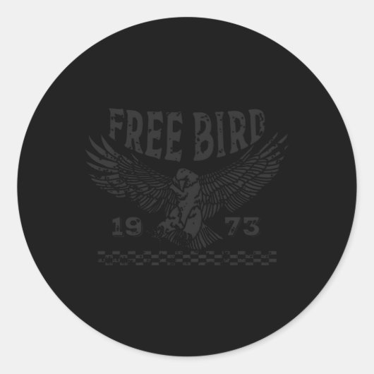 Free Bird Fiery for Music Runder Aufkleber (Vorderseite)