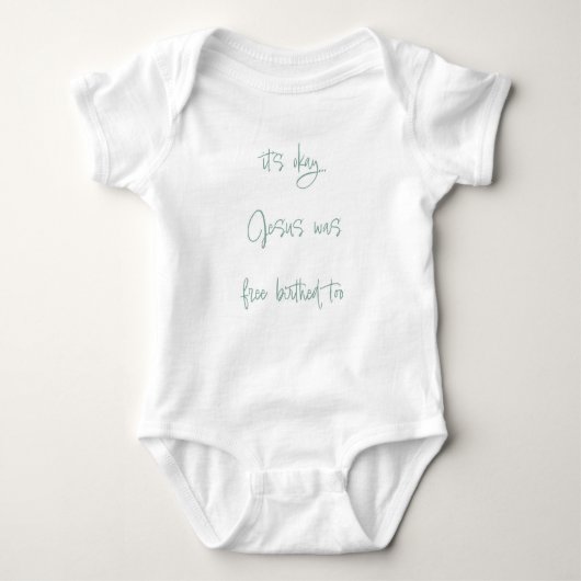 Free Birth Jersey | Funny Baby Bodysuit Baby Strampler (Vorderseite)