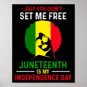 Free Black African American Flag Pr. des 19. Set Poster