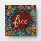Free Boho Floral Whimsical Inspirierend Easel Fotoplatte (Vorderseite)