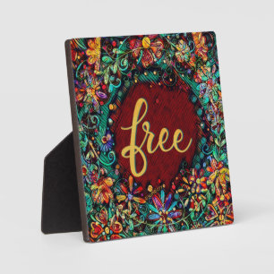 Free Boho Floral Whimsical Inspirierend Easel Fotoplatte