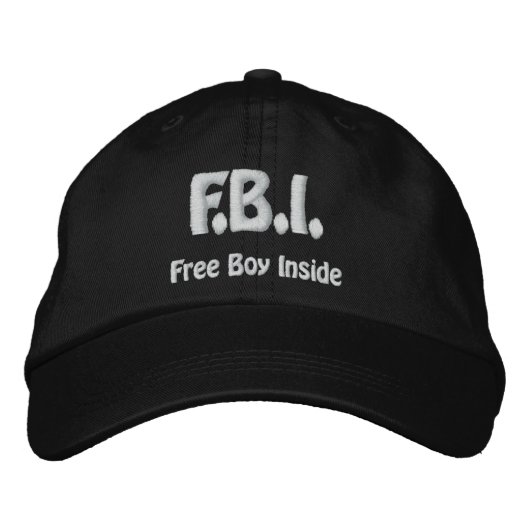 Free Boy Inside Bestickte Baseballkappe (Vorderseite)