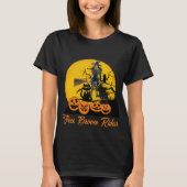 Free Broom Rides Halloween Hexenkatzen Pumpkins Sp T-Shirt (Vorderseite)