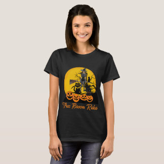 Free Broom Rides Halloween Hexenkatzen Pumpkins Sp T-Shirt