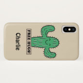 Free Cactus Hugs individuelle Name Case-Mate iPhone Hülle (Rückseite (Horizontal))