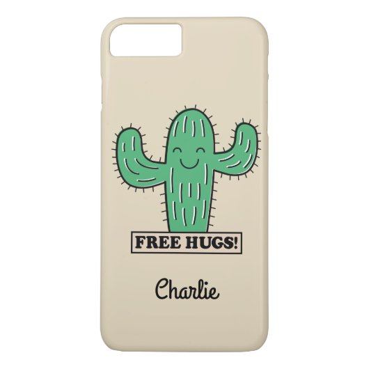 Free Cactus Hugs individuelle Name Case-Mate iPhone Hülle (Rückseite)