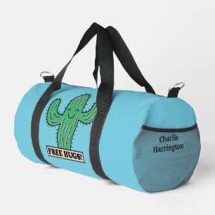 Free Cactus Hugs individuelle Name & Color Duffle Bag