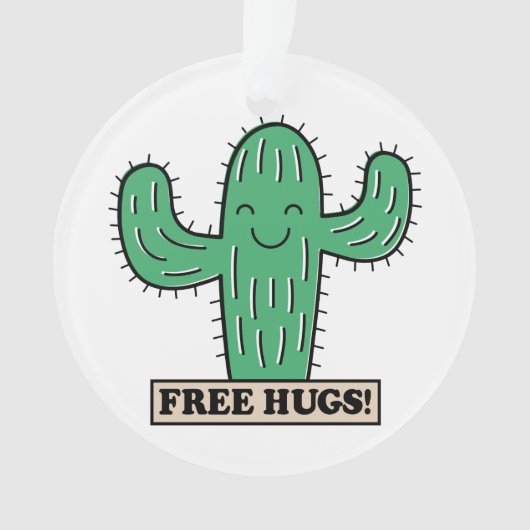 Free Cactus Hugs Ornament (Vorderseite)